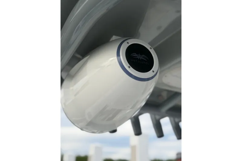  Yacht Photos Pics 2024 SeaHunter 28 Floridian boat speaker, Wet Sounds, mounted under the deck.