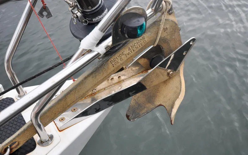 Canty Yacht Photos Pics J/42 - Canty - Foredeck - Anchor Roller/Anchor