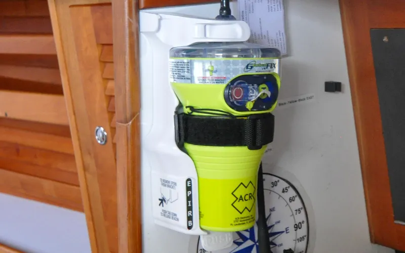 Canty Yacht Photos Pics J/42 - Canty - Navigation Station - EPIRB