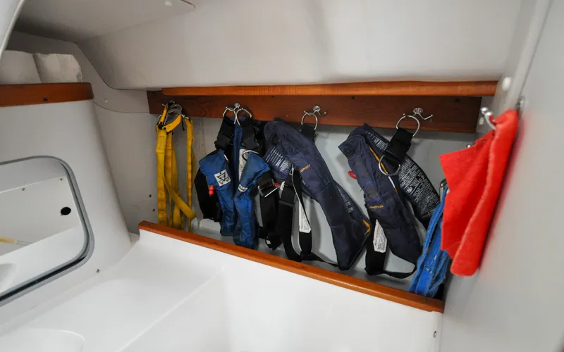 Canty Yacht Photos Pics J/42 - Canty - Aft Head - Wet Locker