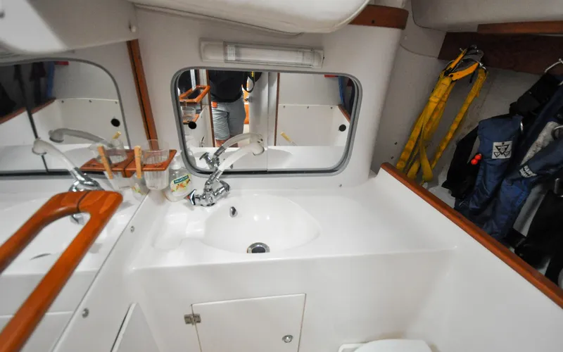 Canty Yacht Photos Pics J/42 - Canty - Aft Head - Sink/Vanity