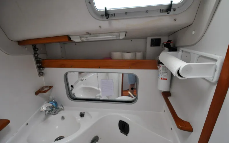 Canty Yacht Photos Pics J/42 - Canty - Forward Cabin - Head - Storage
