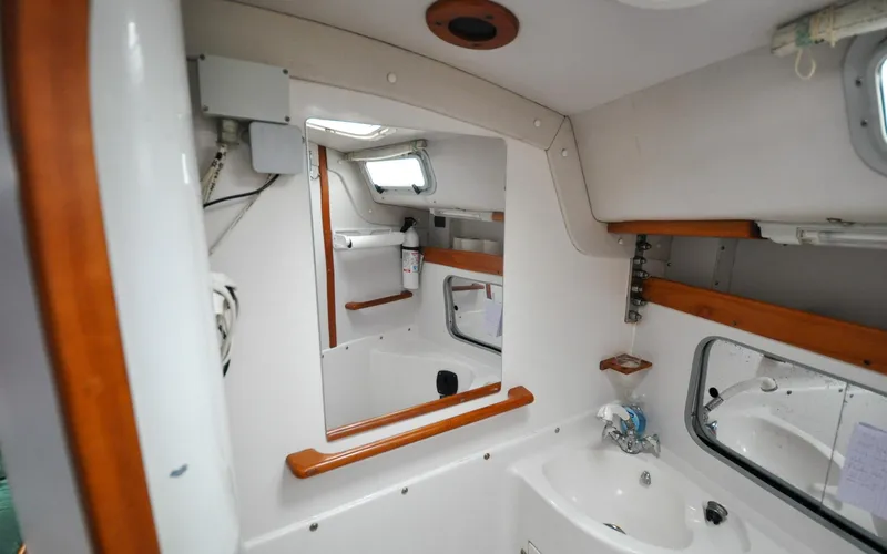 Canty Yacht Photos Pics J/42 - Canty - Forward Cabin - Head - Vanity