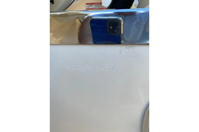  Yacht Photos Pics 2026 Grady-White Freedom 325 boat hull identification number close-up.