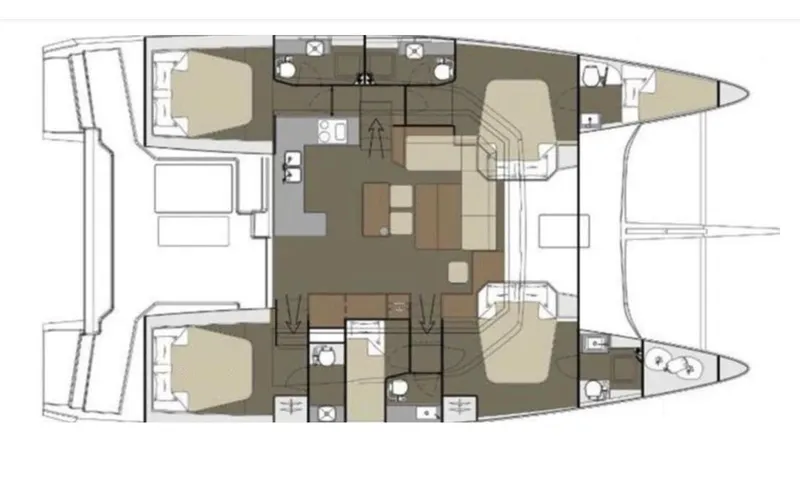  Yacht Photos Pics Dufour Catamarans 48 Layout