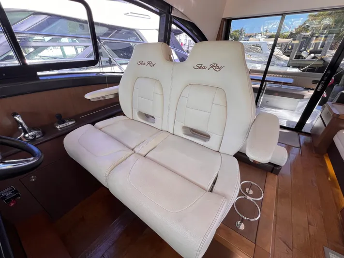  Yacht Photos Pics Interior of 2016 Sea Ray 400 Sundancer with plush seating and elegant design.