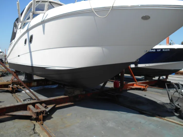 Legasea Yacht Photos Pics 2013 Sea Ray 330 Sundancer yacht on dry dock for maintenance.