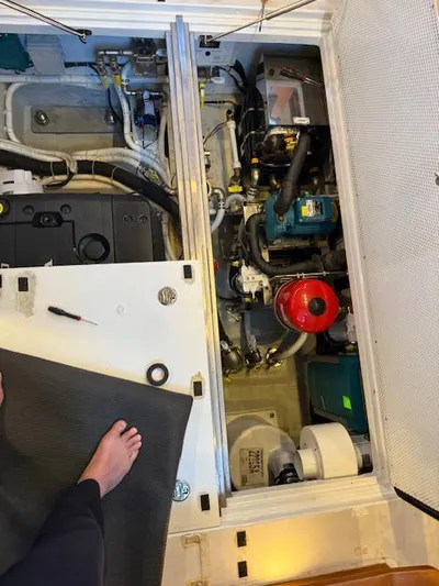  Yacht Photos Pics Engine room of 2019 Solaris 64RS yacht with visible components and equipment.