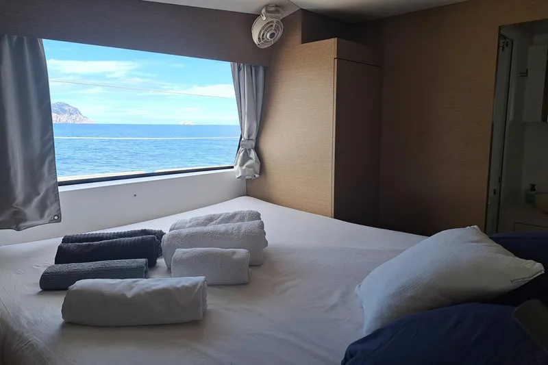  Yacht Photos Pics Cozy cabin interior on NEEL 51 yacht with ocean view, 2017 model.