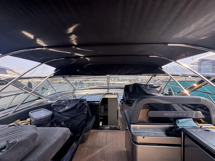 My Life Five III Yacht Photos Pics Interior view of 2023 Rizzardi GR 63 yacht, featuring sleek design and modern amenities.