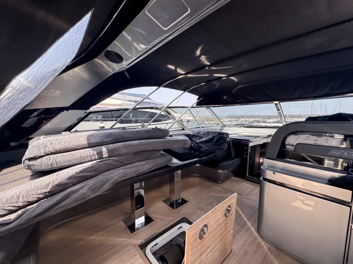 My Life Five III Yacht Photos Pics Luxurious interior of 2023 Rizzardi GR 63 yacht with sleek design and modern amenities.