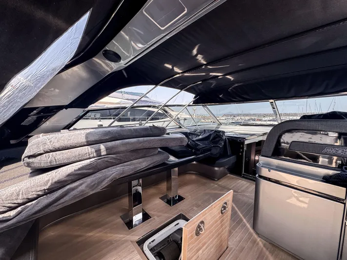 My Life Five III Yacht Photos Pics Interior of 2023 Rizzardi GR 63 yacht, featuring sleek design and modern amenities.