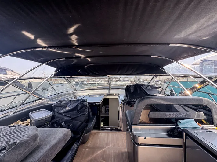 My Life Five III Yacht Photos Pics Interior of 2023 Rizzardi GR 63 yacht with sleek design and modern amenities.