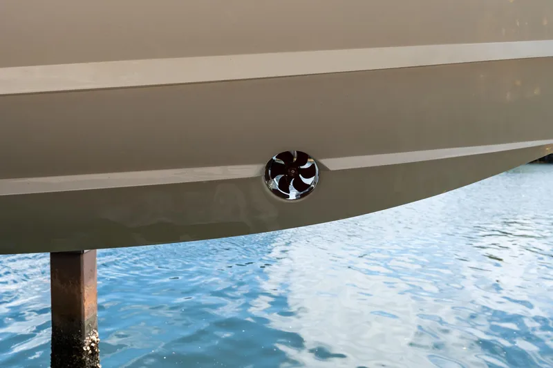  Yacht Photos Pics 2024 Intrepid 41 Valor boat hull with water reflection.