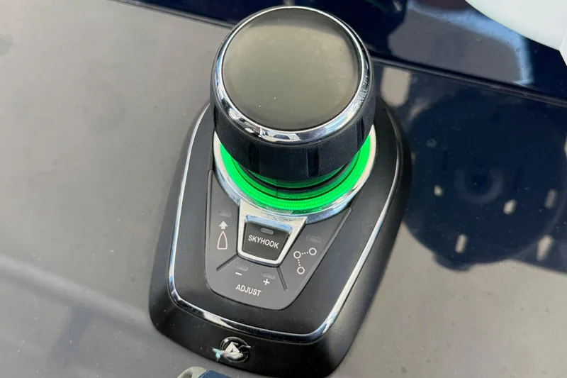  Yacht Photos Pics Joystick control on 2020 Midnight Express 34 Open boat dashboard.