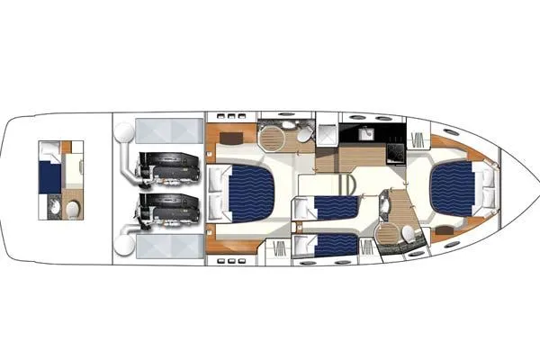  Yacht Photos Pics Manufacturer Provided Image: Lower Deck