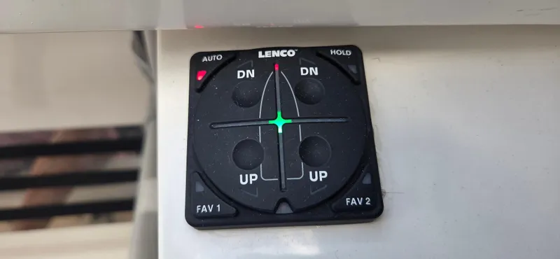  Yacht Photos Pics Lenco control panel on 2021 Sea Ray SLX 310 Outboard boat.