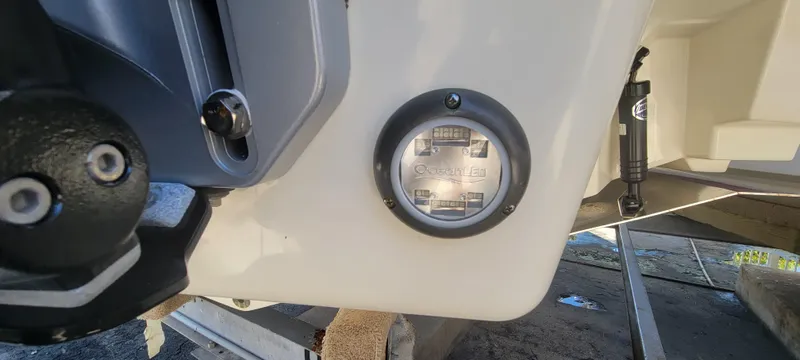  Yacht Photos Pics 2021 Sea Ray SLX 310 Outboard boat detail with OceanLED light.
