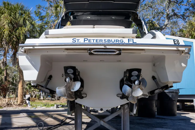 This Is It Yacht Photos Pics 2017 Formula 330 Crossover Bowrider boat, rear view, St. Petersburg, FL.
