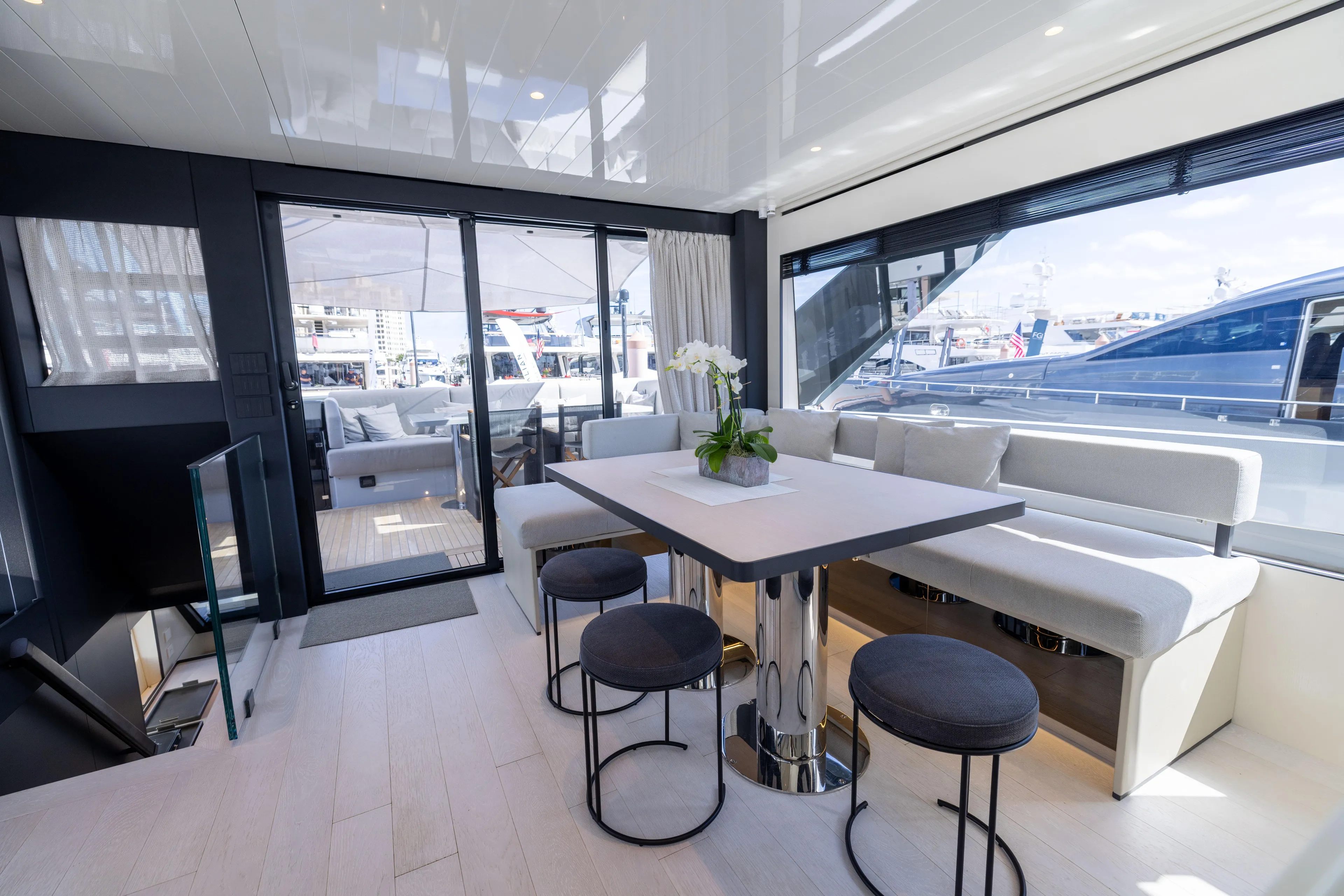 Athena Yacht Photos Pics Interior Dining