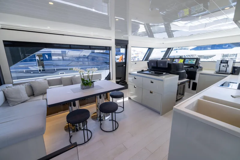 Athena Yacht Photos Pics Dining and Galley