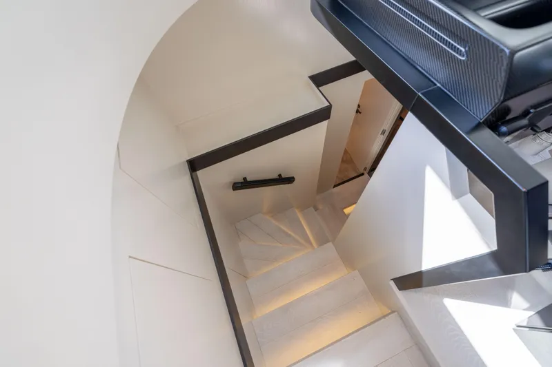 Athena Yacht Photos Pics Stairs to Staterooms