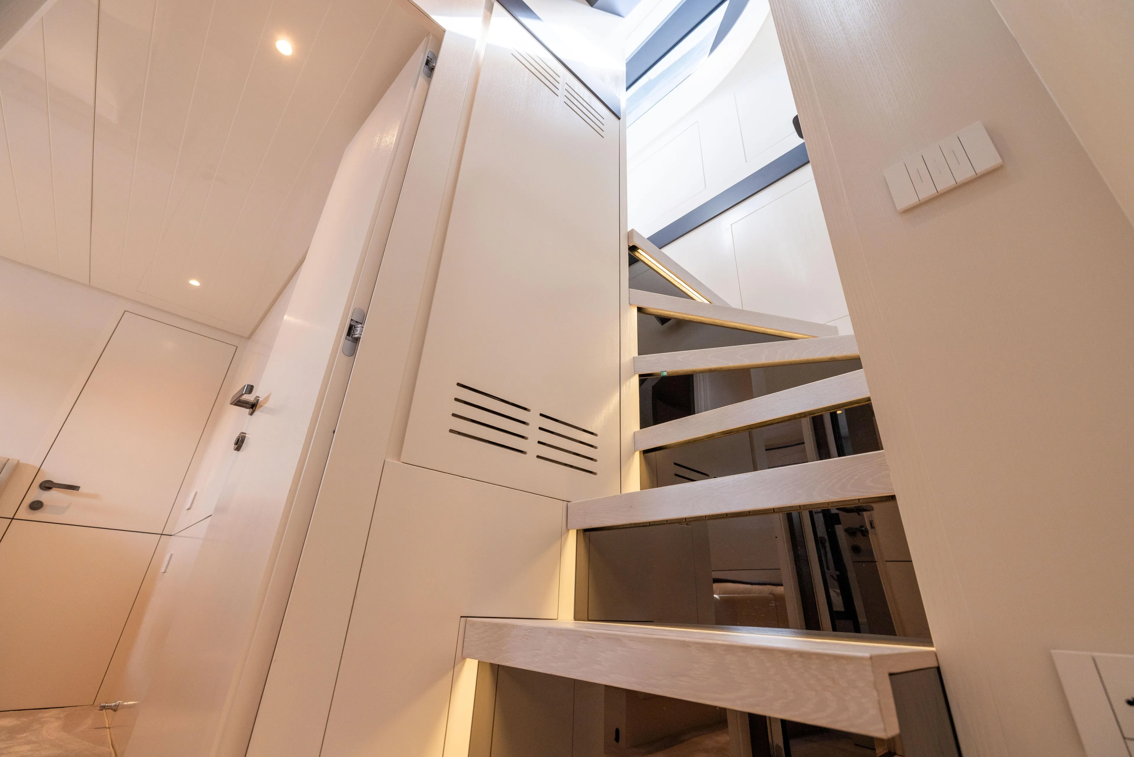 Athena Yacht Photos Pics Stairs to Staterooms