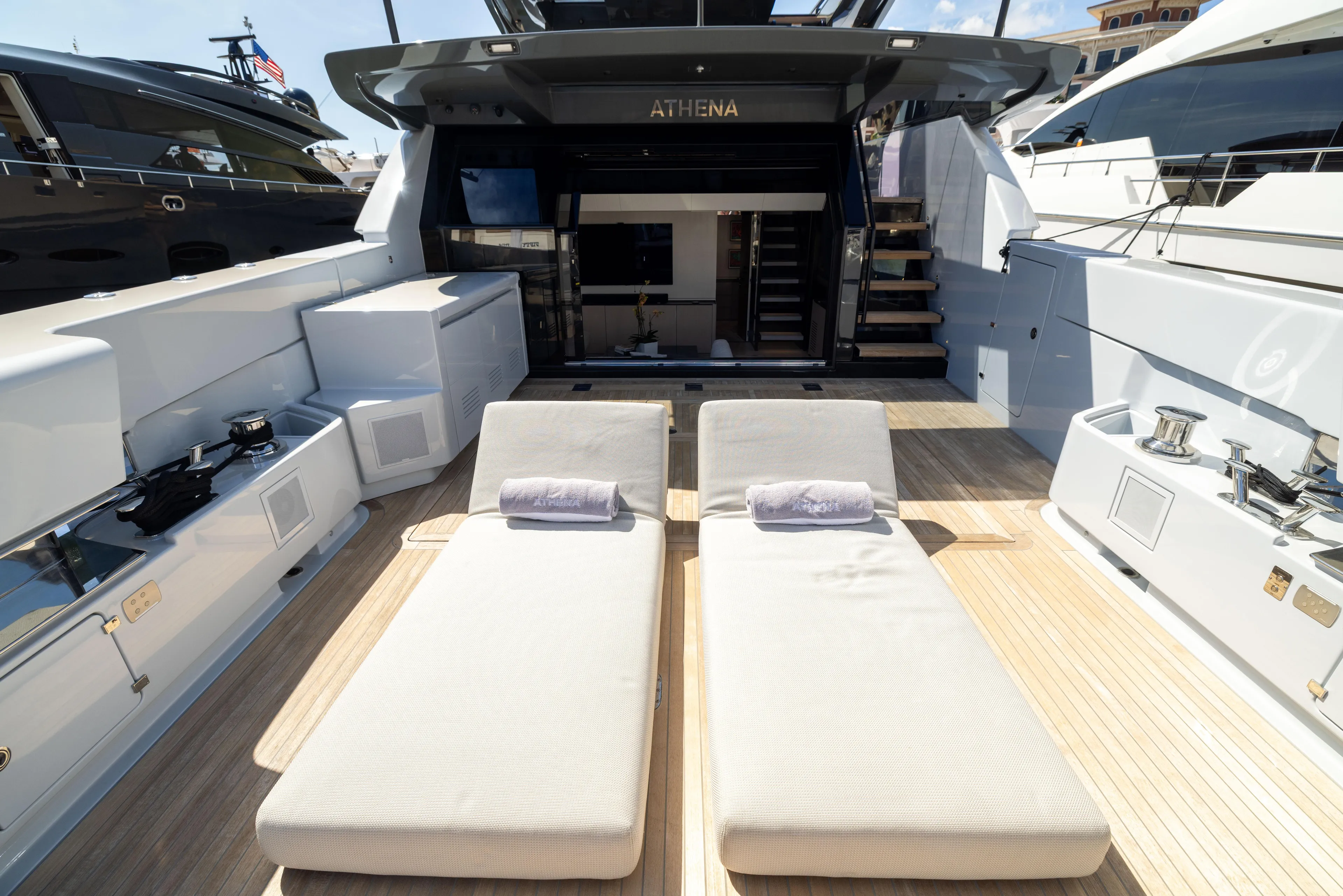Athena Yacht Photos Pics Aft Lounge Pads