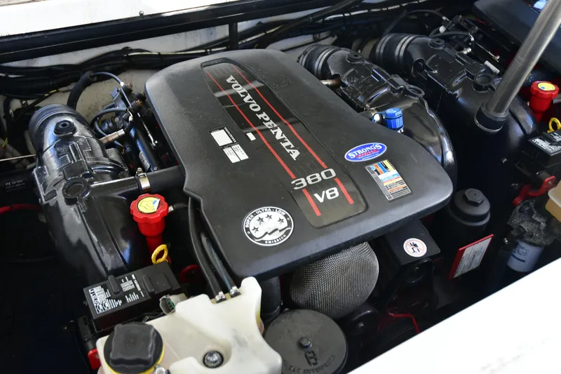  Yacht Photos Pics Volvo Penta 380 V8 engine in 2016 Cobalt 336 boat.
