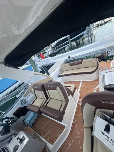  Yacht Photos Pics 2008 Sea Ray 330 Sundancer interior with luxurious seating and modern design.