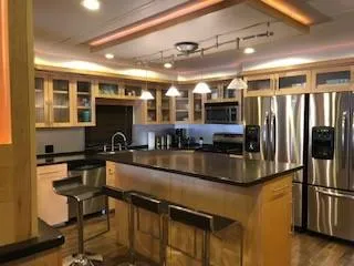 Cruisin (1/5 Share) Yacht Photos Pics Modern kitchen in a 2008 Destination Yachts Cruisin yacht.