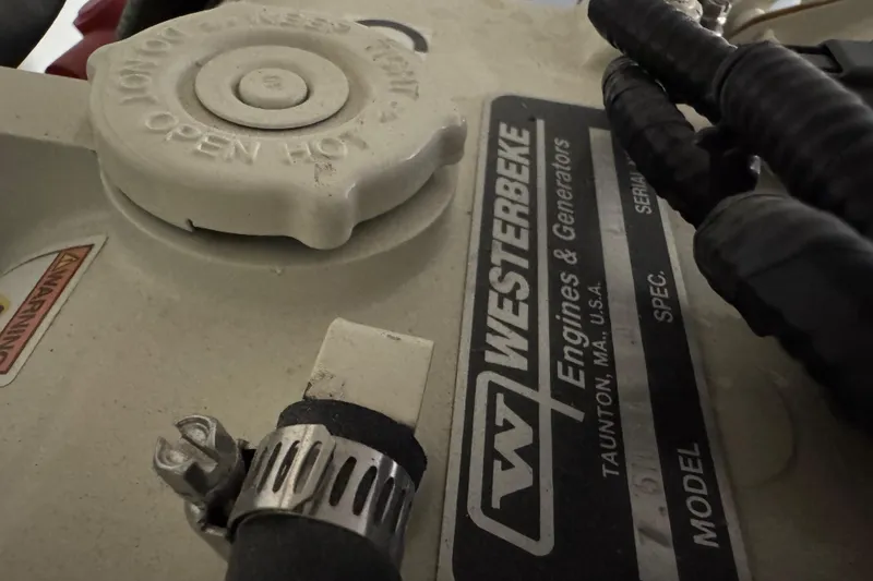 Formula Yacht Photos Pics Close-up of Westerbeke engine components in a 2023 Formula 400 Super Sport Crossover.