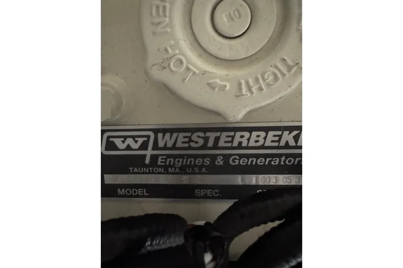 Formula Yacht Photos Pics Close-up of Westerbeke engine label on 2023 Formula 400 Super Sport Crossover.