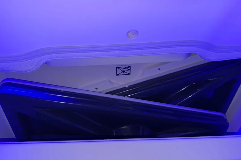 Formula Yacht Photos Pics 2023 Formula 400 Super Sport Crossover interior with modern lighting and sleek design.