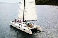 Marsaudon Composites T 50 Catamaran sailing on calm waters, 2005 model.