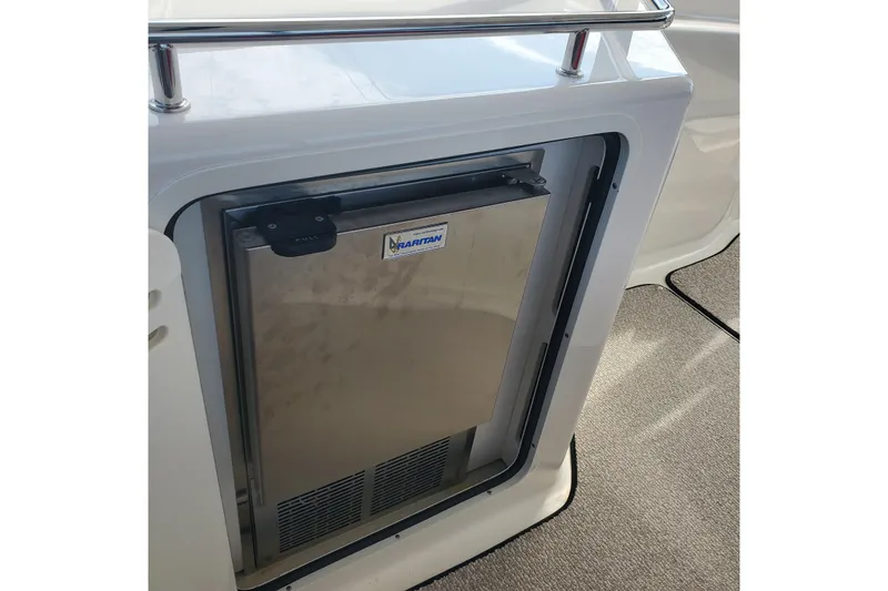  Yacht Photos Pics Stainless steel refrigerator on 2007 Sea Ray 580 Sedan Bridge yacht.