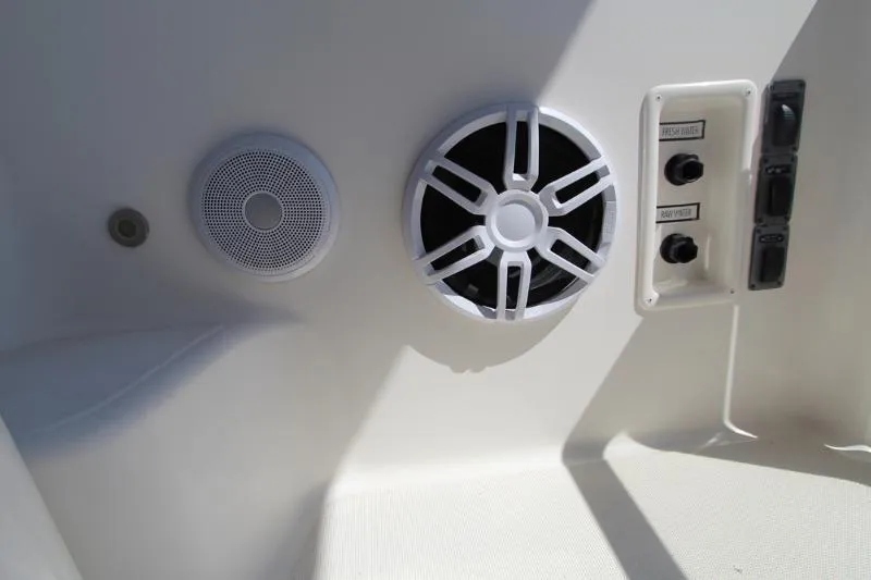  Yacht Photos Pics 2005 Tiara Yachts 3600 Sovran speaker system and control panel detail.