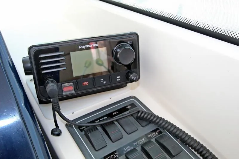  Yacht Photos Pics Raymarine control panel on 2005 Tiara Yachts 3600 Sovran dashboard.