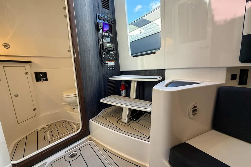  Yacht Photos Pics 2024 Cigarette 42 Auroris interior with modern amenities and sleek design.