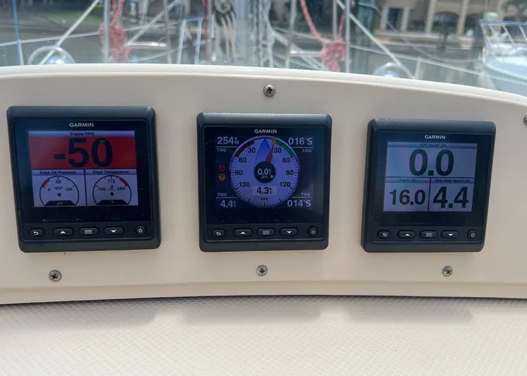 Outta Sight Yacht Photos Pics Instruments at cockpit