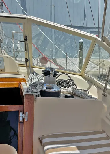 Outta Sight Yacht Photos Pics Starboard cabin top winch