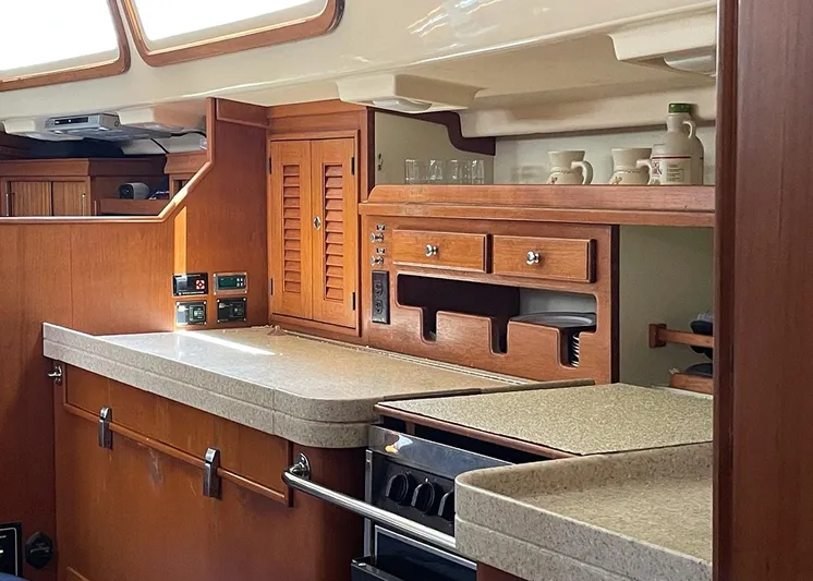 Outta Sight Yacht Photos Pics Galley storage