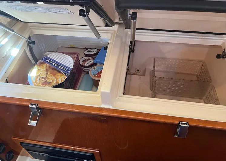 Outta Sight Yacht Photos Pics Refrigerator and freezer