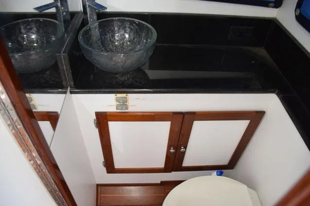 Rampage Yacht Photos Pics Mirror, teak and holly sole