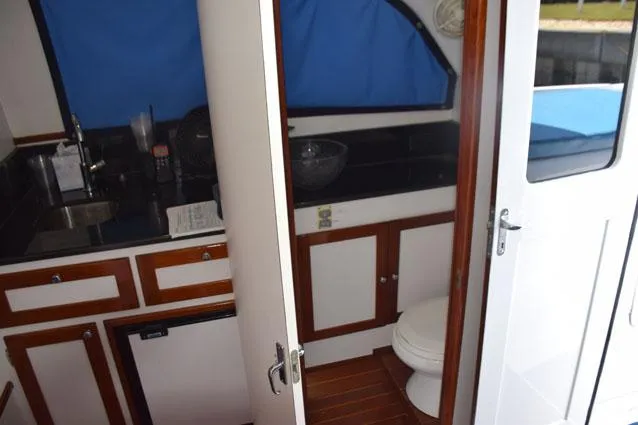 Rampage Yacht Photos Pics Door to head compartment open