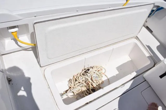 Rampage Yacht Photos Pics starboard underdeck box with stern anchor