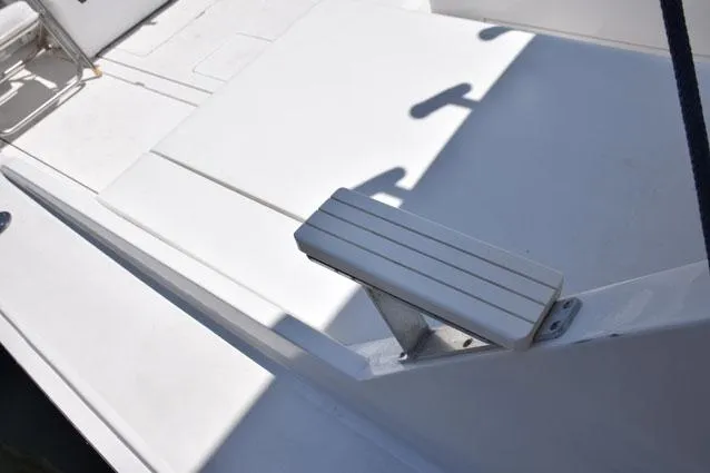 Rampage Yacht Photos Pics Custom side step in lieu of bridge ladder
