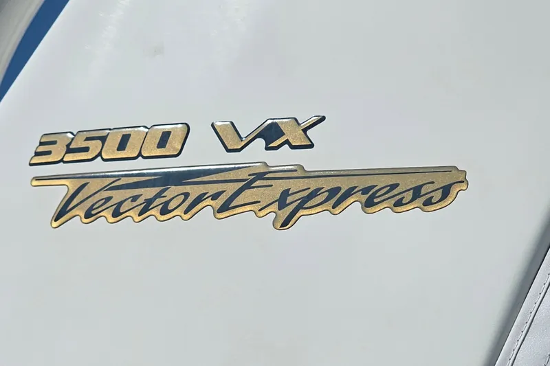  Yacht Photos Pics 2008 Hydra-Sports Vector 3500 VX logo on boat exterior.