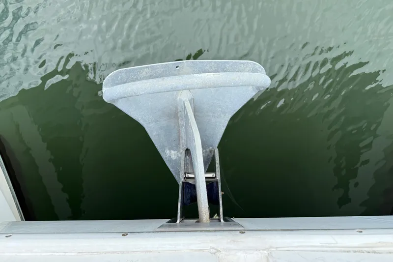 Ohana Yacht Photos Pics Anchor of 2015 Fountaine Pajot Summerland 40 LC over water.