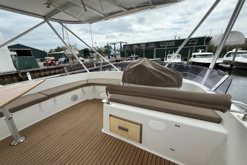 Ohana Yacht Photos Pics 2015 Fountaine Pajot Summerland 40 LC yacht deck with seating and covered helm.